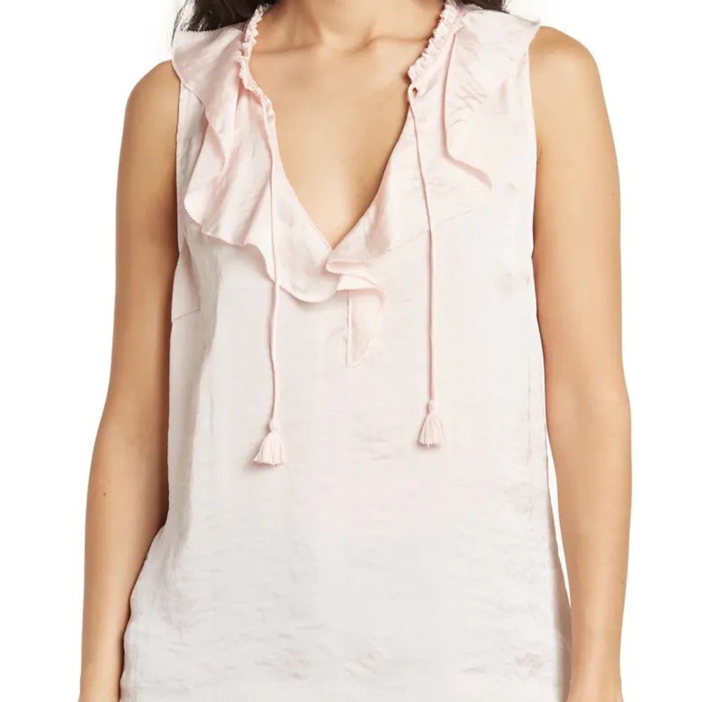 Paige Split Neck Ruffle Top - Picture 2 of 5